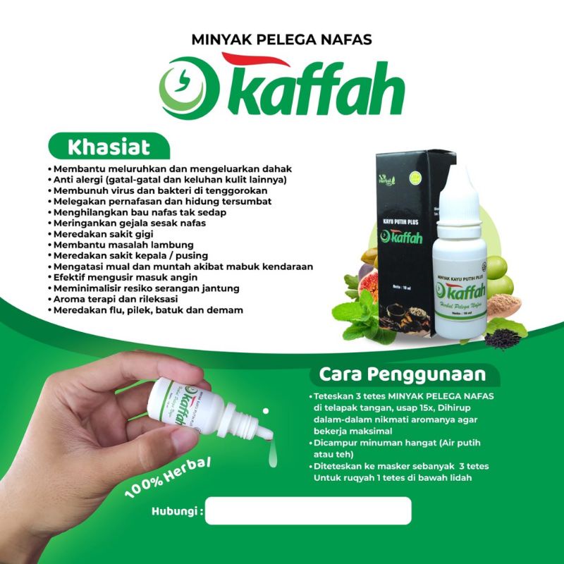 [BISA COD] MINYAK KAYU PUTIH KAFFAH PLUS QUSHTUL HINDI 7 IN 1 / HERBAL TETES PELEGA SESAK NAFAS & TE