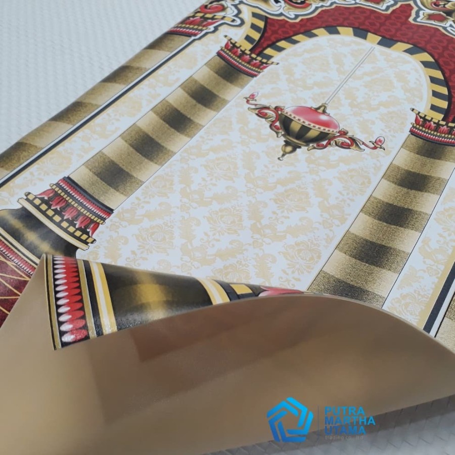 Sajadah Plastik PVC Ukuran 60x110 cm Merah-2