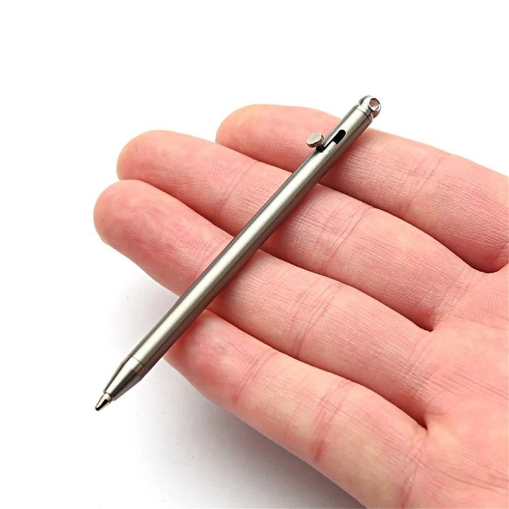 【 ELEGANT 】 Titanium Pen Portable Survival Signature Pen Gadget Gantungan Kunci Camping Outdoor Alat Peralatan Pulpen