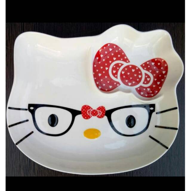 Piring makan face HK sekat bahan keramik tebal