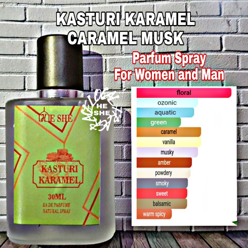 (PARFUM VIRAL)  KASTURI KARAMEL 35ml SPRAY CARAMEL MUSK