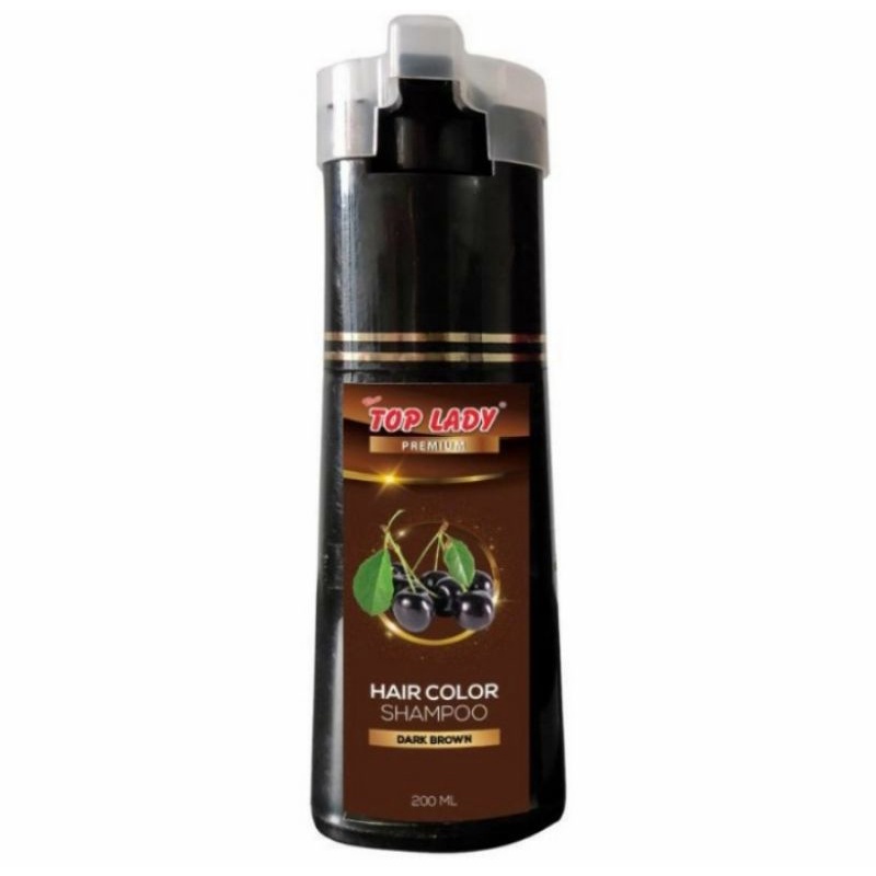 Top Lady Premium Coklat Tua Shampo 200 ml Pewarna Rambut Cat Rambut