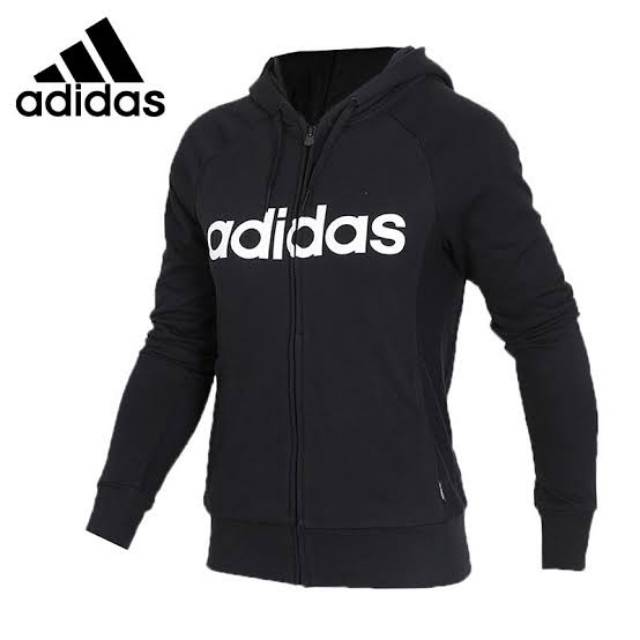adidas black zip hoodie