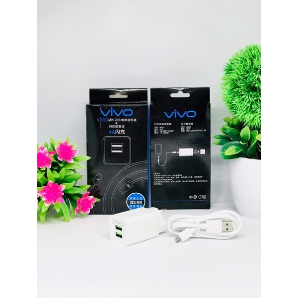 Charger Vooc 2usb Samsung Oppo Vivo Charger Branded 4A Vooc