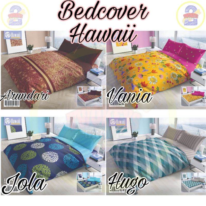 HAWAII Bedcover Saja / Selimut Comforter 180x200 - Filo Jola Delisa Alphabet Ammi Malibu -