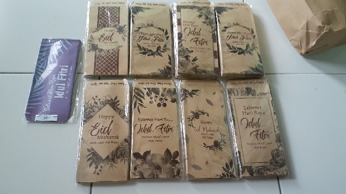 Amplop Lebaran Coklat Minimalis 10pc