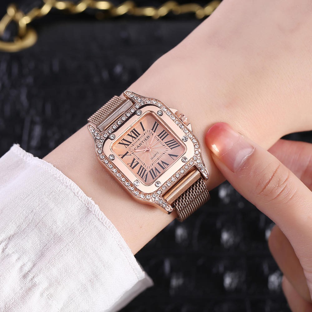 JAM TANGAN WANITA TOUCH PASIR MAGNET FASHION JAM TANGAN MURAH CEWEK  JAM TANGAN ANALOG IMPORT W126