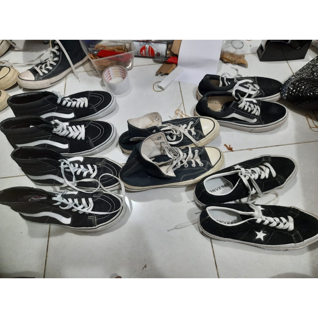 Borongan 5 Pasang Sepatu Converse Dan Vans