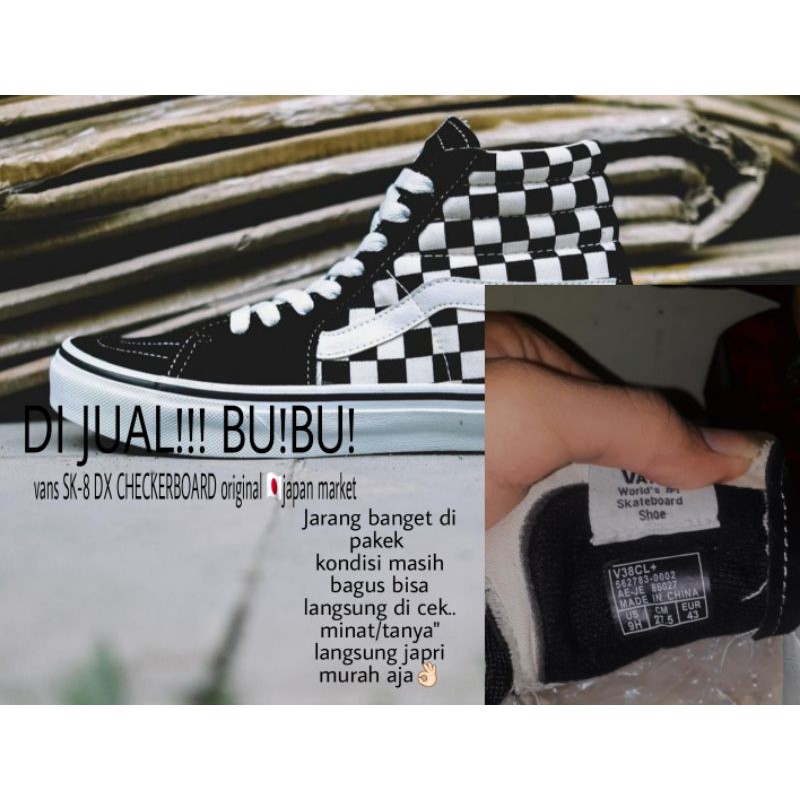 sepatu vans Sk-8 checkerboard japan market ORIGINAL