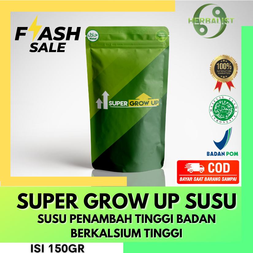 SUPER GROW UP SUSU – Peninggi Badan Original Terlaris / susu penambah tinggi badan / penambah tinggi