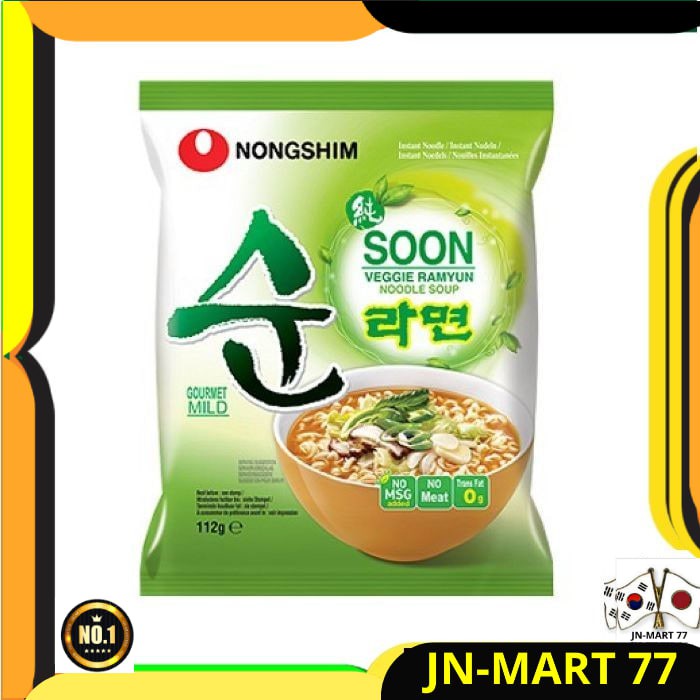 

KOREAN FOOD/MIE KOREA NONGSHIM VEGGIE SOON RAMYUN GOURMET MILD 112 GR