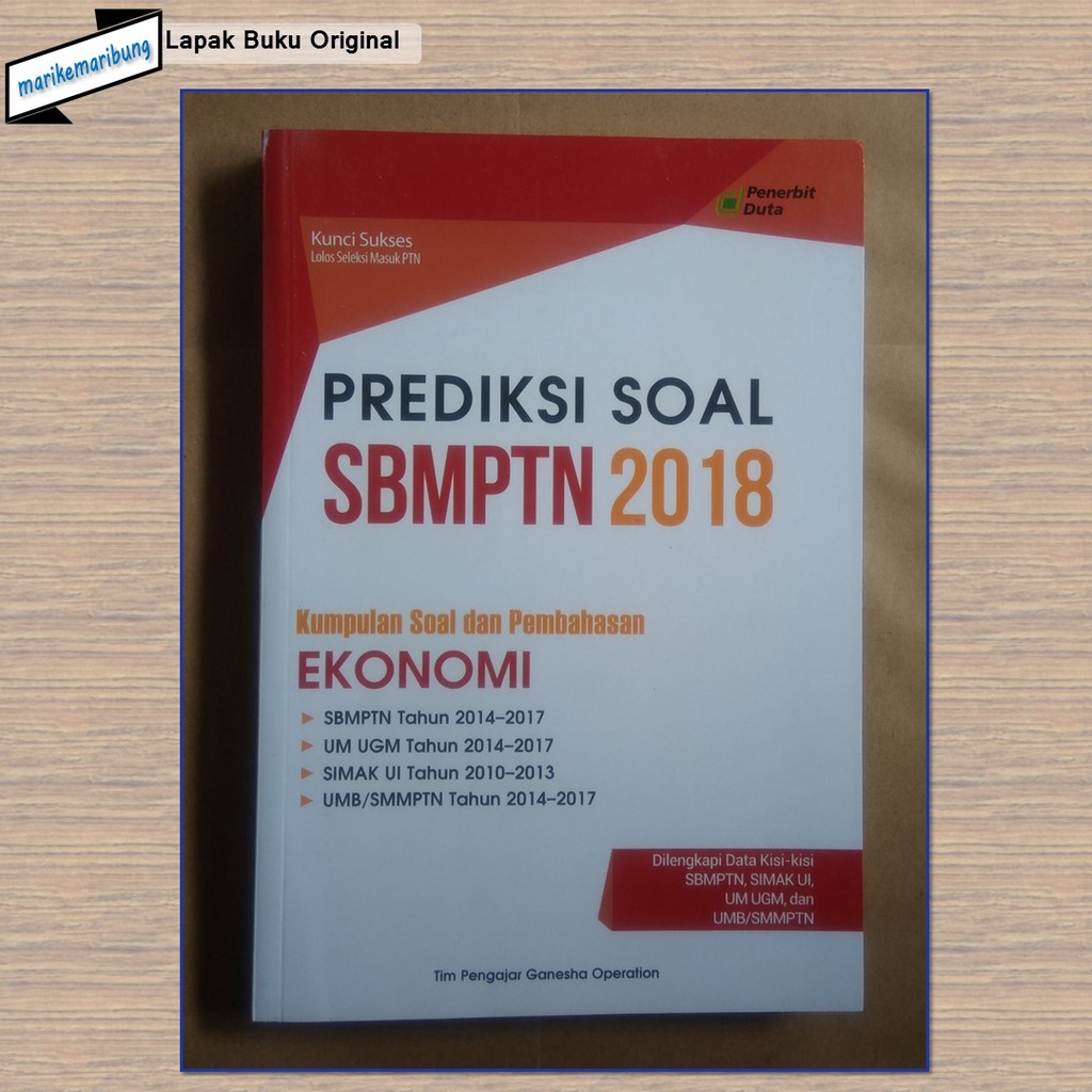 Buku Prediksi Soal-Soal Ekonomi SBMPTN 2018