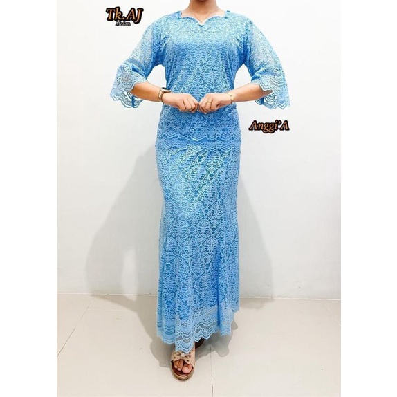 Stelan brokat rok panjang