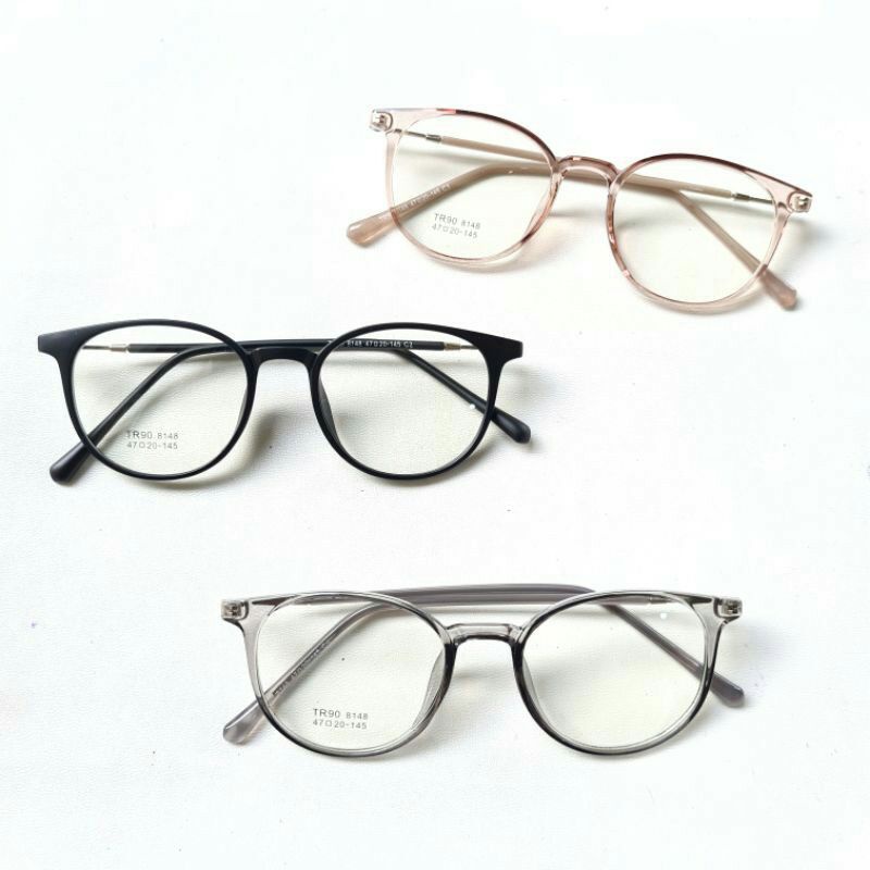FRAME KACAMATA 8148 GUCCI TR90 FRAME PLASTIK FRAME LENTUR FRAME OVAL FRAME BULAT KACAMATA WANITA