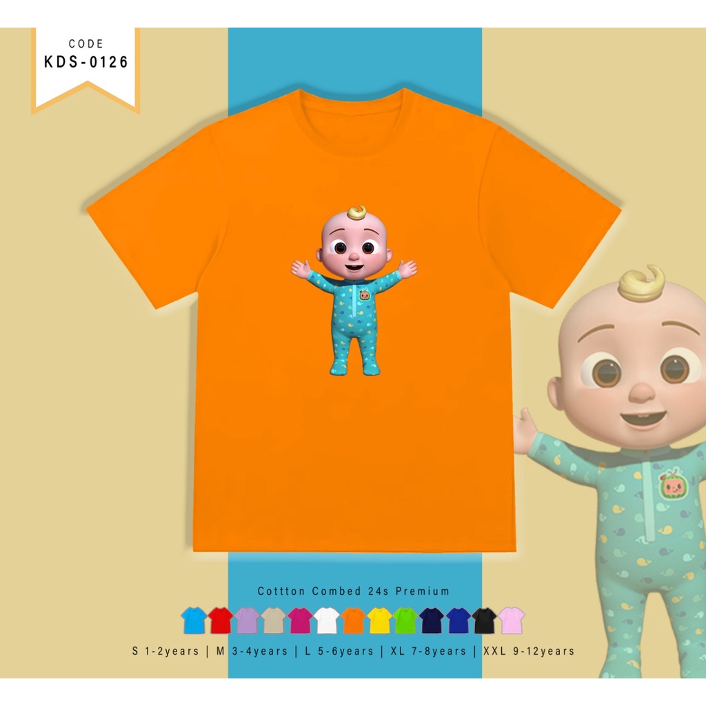 T-SHIRT KIDS / KAOS ANAK-ANAK BERGAMBAR COCO MELON / CUSTOM BIRTHDAY / MURAH