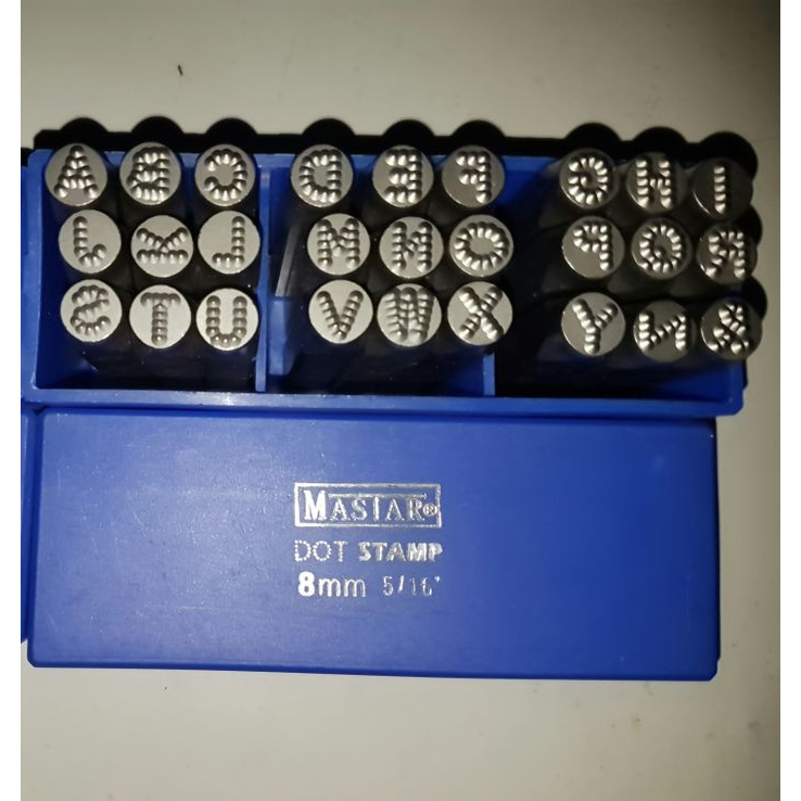 

Huruf Ketok Bintik MASTAR GERMANY Letter Point Stamp Punch DOT A-Z 6mm