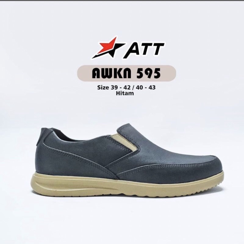 arisf Sepatu karet Pria ATT slip on model Terbaru Trendy tahan air Art AWKN 595