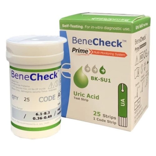 Strip Uric Acid/ asam urat Benecheck PRIME isi 25's (original)