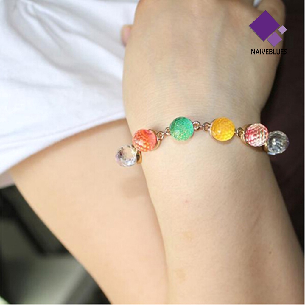 Gelang Manik-Manik Bulat Warna-Warni Permen