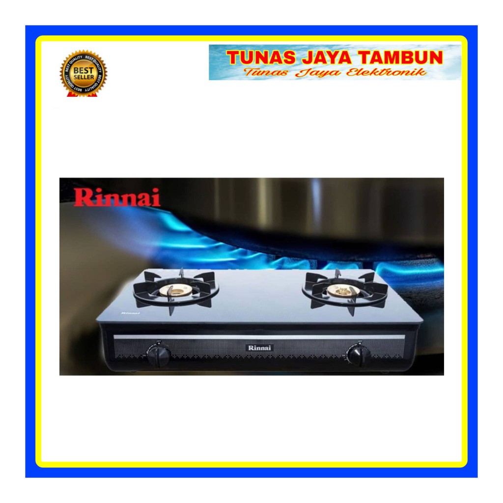 KOMPOR GAS RINNAI RI 712 GA / KOMPOR GAS RINNAI 2 TUNGKU KACA / RINNAI RI 712 GA (W) (B)