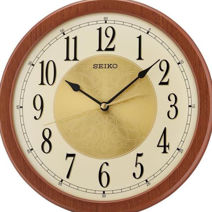 Nikmati Jam Dinding Seiko Kayu Japan Qxa717Z Qxa717 Brown Dial Gold Original Murah