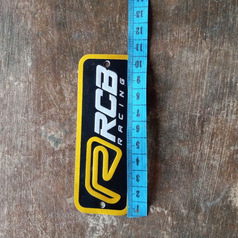 termurah terlaris emblem logo merk knalpot racing rcb panjang aluminium alumunium