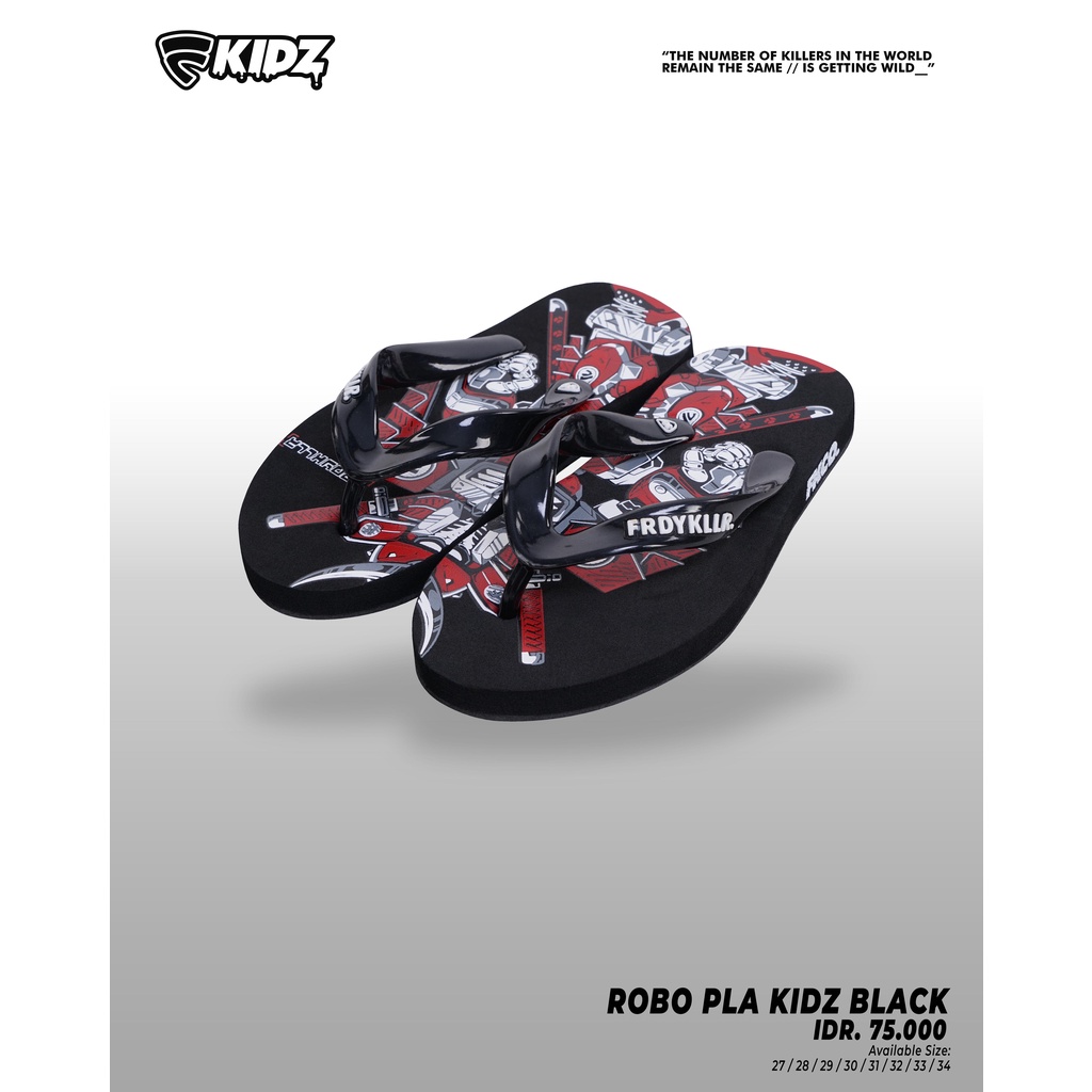 SANDAL ANAK-ANAK FRIDAY KILER | ROBO PLA KIDS BLACK