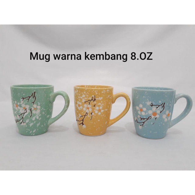 Mug cangkir  keramik  picasso 6pcs sakura rainbow 