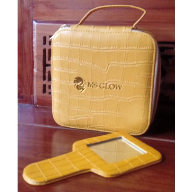 BOX MAKE UP CROCO MS GLOW + KACA CROCO TERBARU MURAH BANGET  / BOX MAKE UP CANTIK MS GLOW ORIGINAL