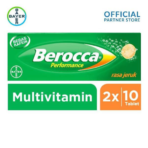 Berocca Multivitamin B kompleks Rasa Jeruk 10 Tablet x 2 unit (Twin) TERMURAH