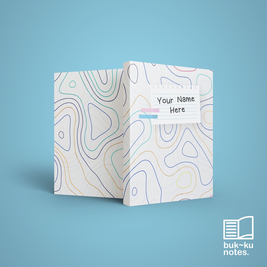 

notebook custom motif sticky notes topografi buku catatan tulis