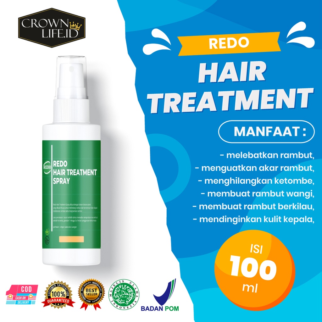 REDO HAIR TREATMENT - SHAMPO PERAWATAN RAMBUT ANTI RONTOK DAN KETOMBE / ANTI RAMBUT KERING DAN BERCA