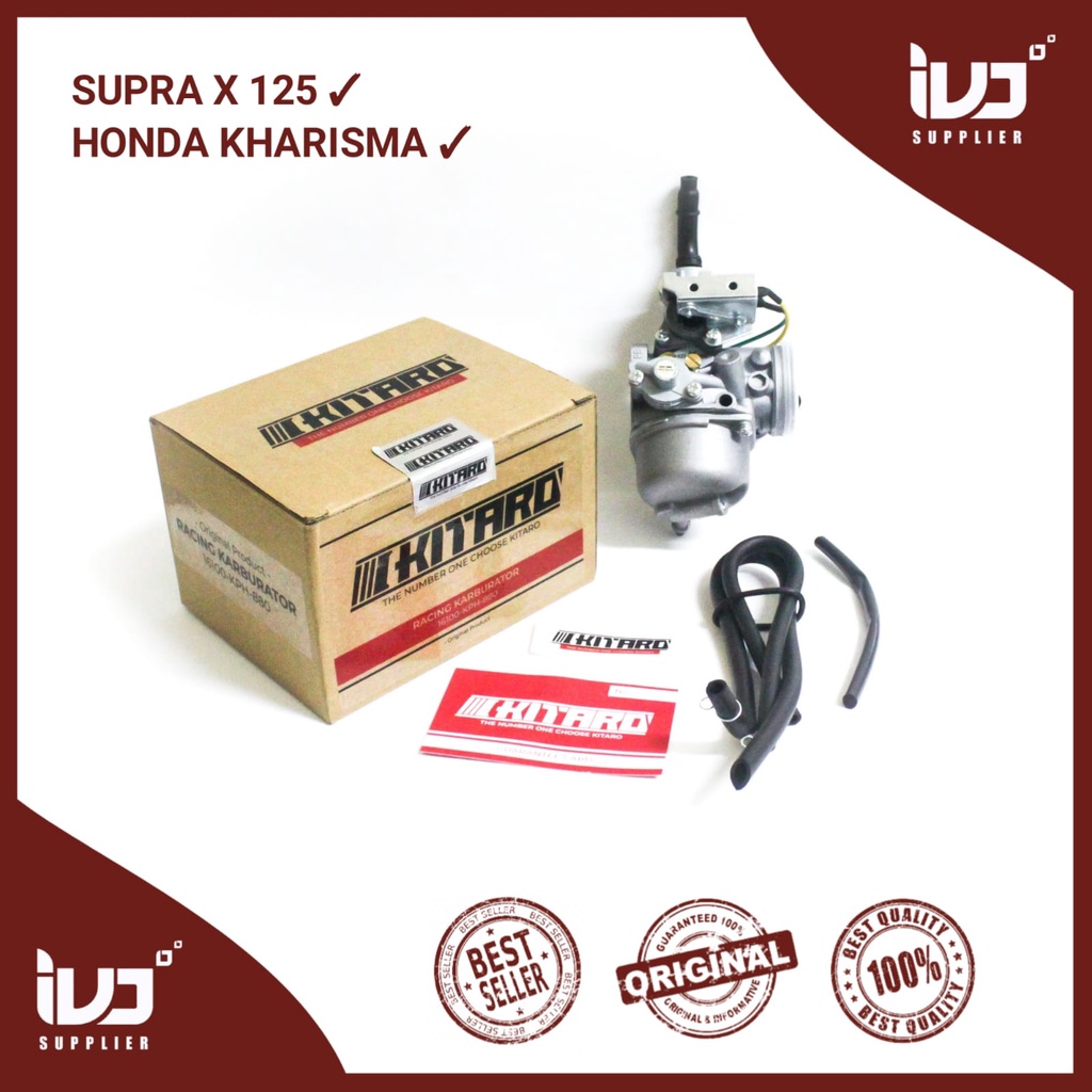 CARBULATOR SUPRA X 125 KHARISMA ORIGINAL BERGARANSI KITARO ORIGINAL / KULITAS SUPER AA ORIGINAL / KA