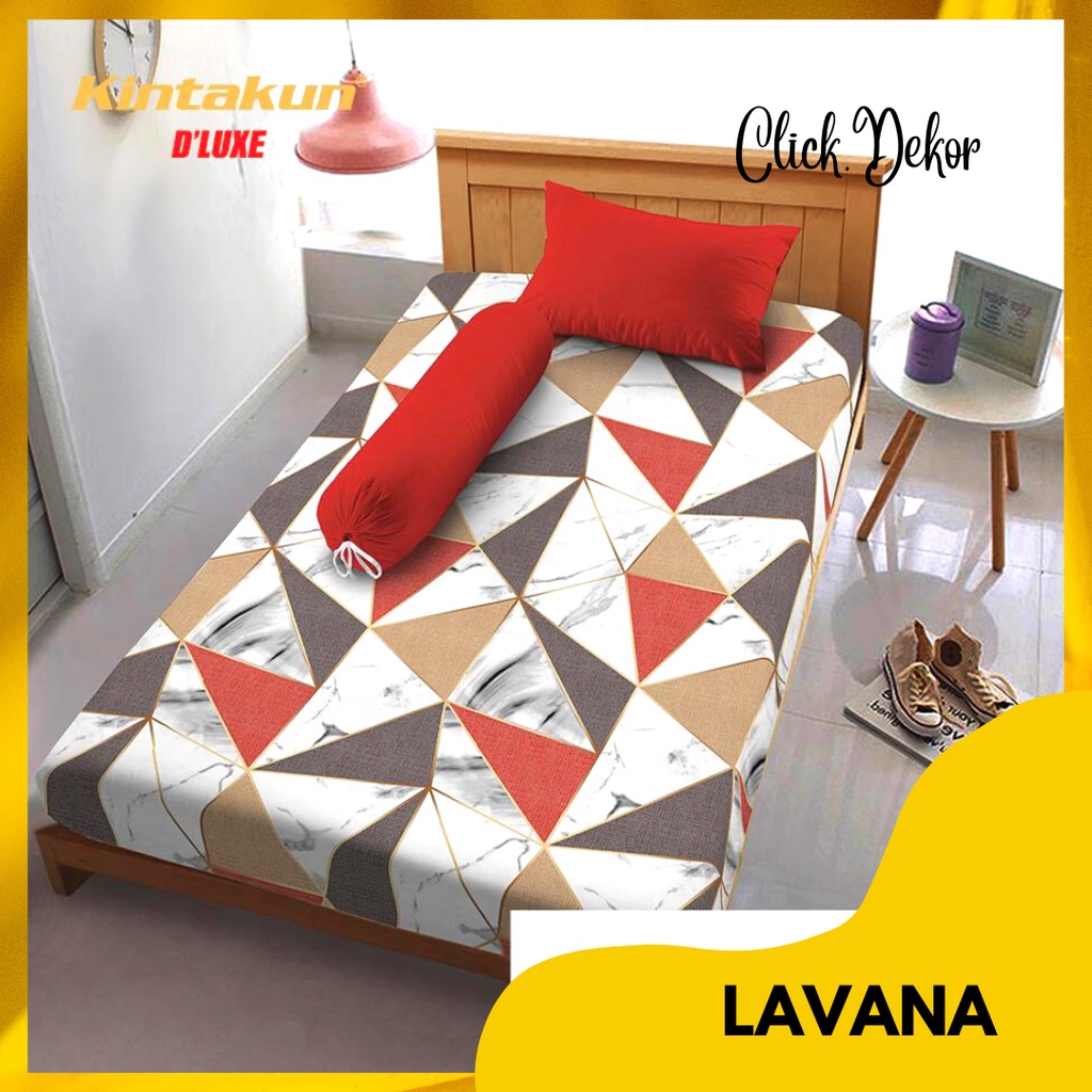 Sprei Kintakun Dluxe Single - Sprei Single ukuran 120x200 tinggi 20 cm Motif LAVANA Sprei Cantik Mur