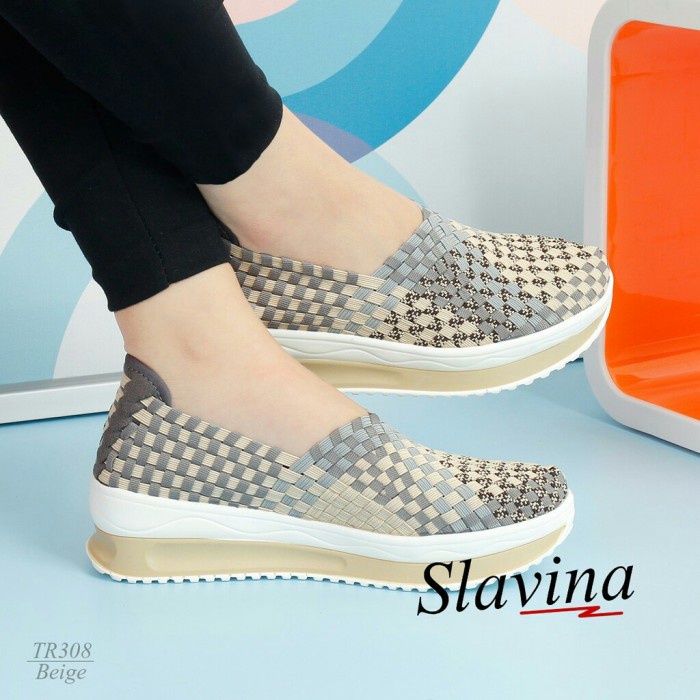 Sepatu Wedges Slavina Serlly Rajut TR308