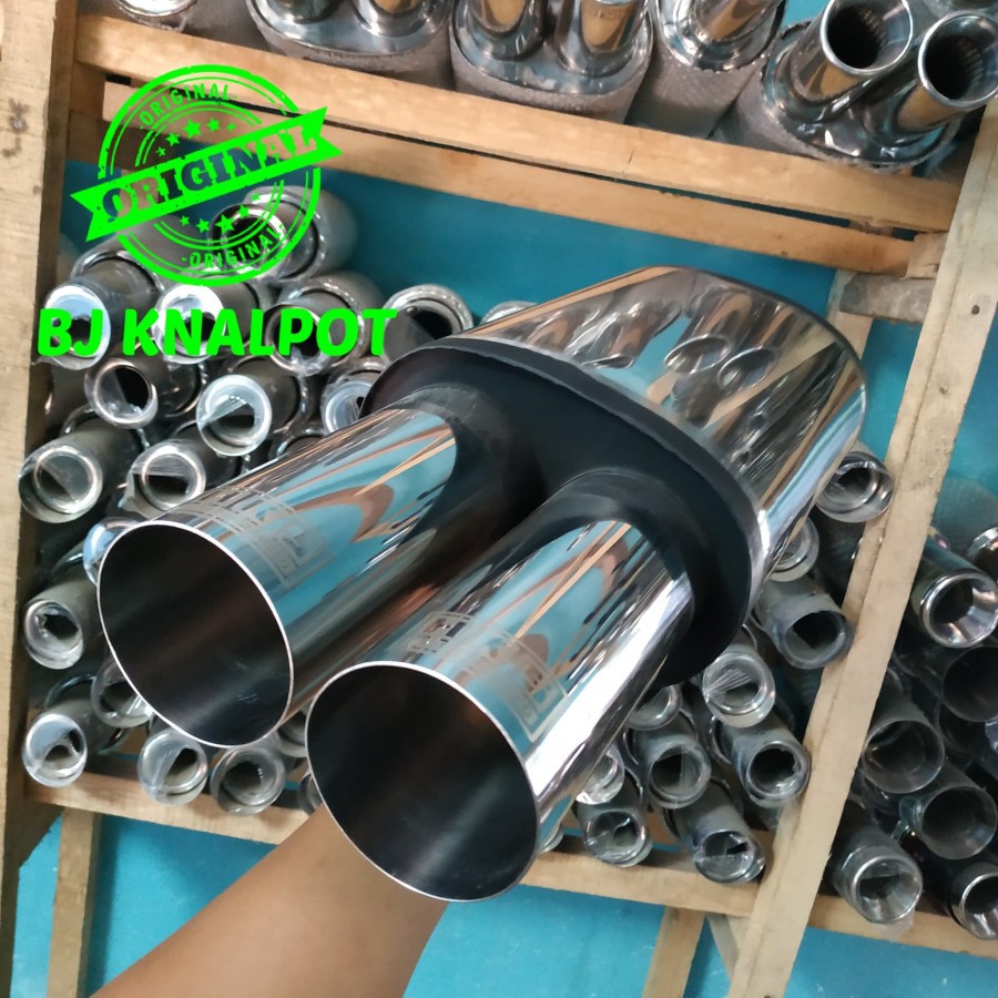 Knalpot Racing Mobil HKS Sebring Double Bulat Bronk