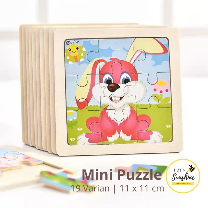 Puzzle Edukasi Anak 9 Piece Mainan Impor 11x11cm Mini Puzzle / Mainan Edukasi