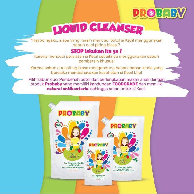 PROBABY Liquid Cleanser Sabun Cair Pencuci Cuci Pembersih Botol 150 ml | 450 ml | 700 ml