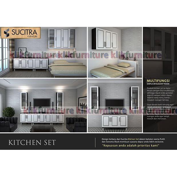 BISA BAYAR DITEMPAT KCA 5102 Sucitra Kitchen Set Atas 2 Pintu TERLENGKAP Kode 1163