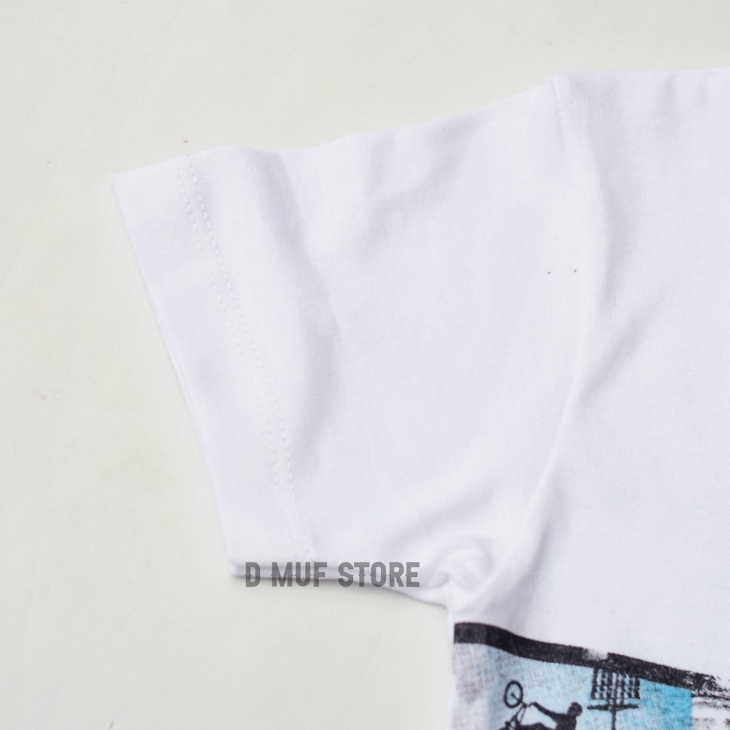 Kizzu Kaos Anak Premium Cotton 30s Usia 1-12 Tahun Urban Putih- dmufstore