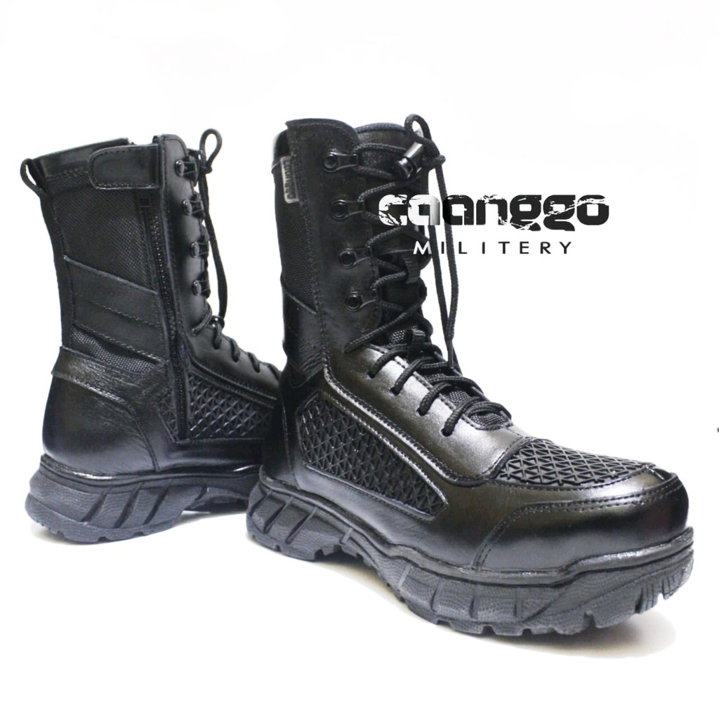 SEPATU PDL CAANGGO Jaring tawon Bahan kulit Asli pdl tni polri-1