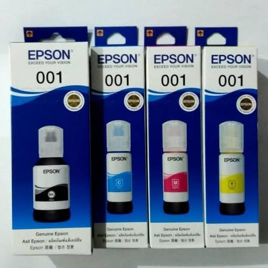 1 set Tinta Epson 001 untuk L4150 L4160 L6160 L6170 L6190 4.8 Original