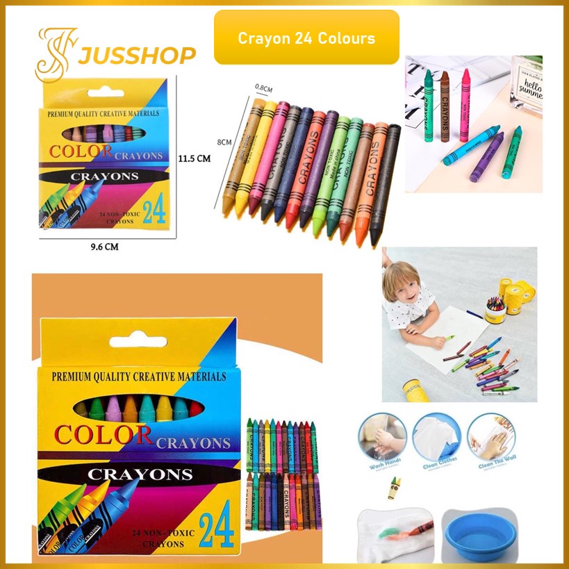 

Pensil Crayon 1 Set Isi 24 Warna Alat Mewarnai Anak-Anak Lengkap