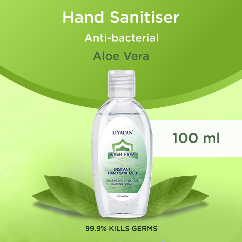 Hand Sanitizer Gel 75% Ethyl Alcohol Antiseptic LiyalAn 100ml Anti Bacterial ALOE VERA