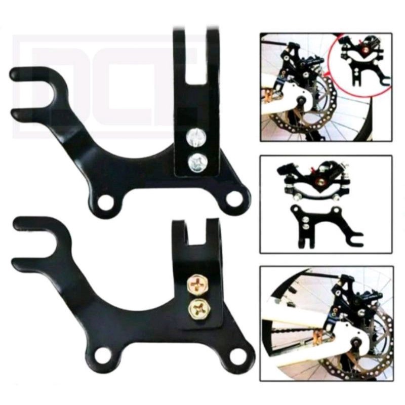 Adaptor Caliper Cakram Disc Brake Sepeda Federal Belakang dan Depan satu set