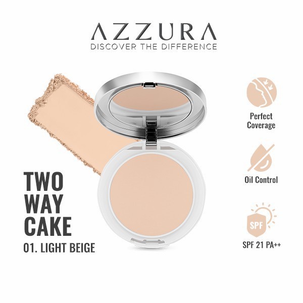 AZZURA Two Way Cake SPF 21 PA++ | Bedak Foundation Bedak Padat by AILIN