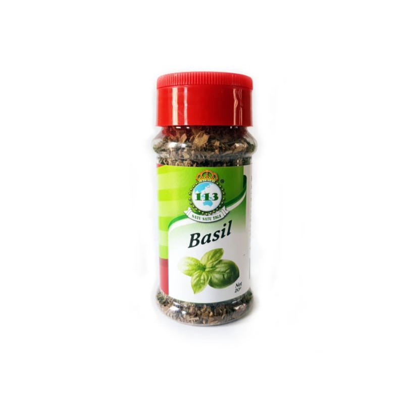 

Daun Basil kering cap 113 satu satu tiga 20 gram