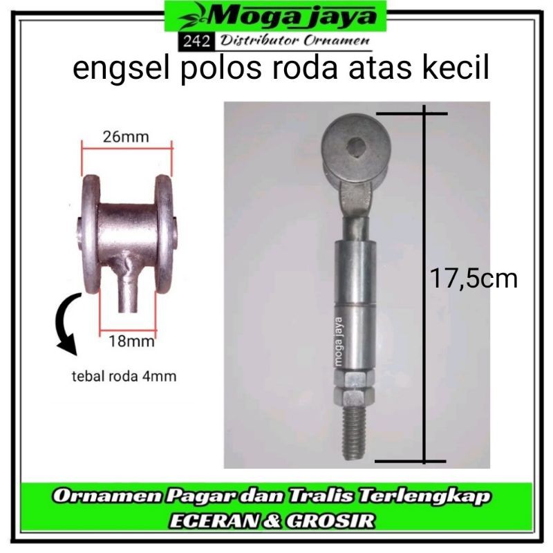 engsel polos roda kecil haski pintu garasi handerson