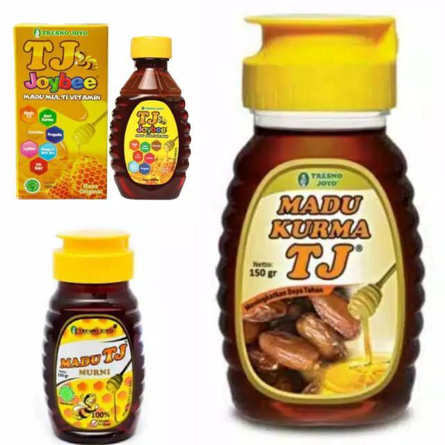 Paket Madu Tj Joybee Rasa Jeruk Original 100ml Madu Tj Murni 150gr Madu Kurma Tj 150gr Indonesia