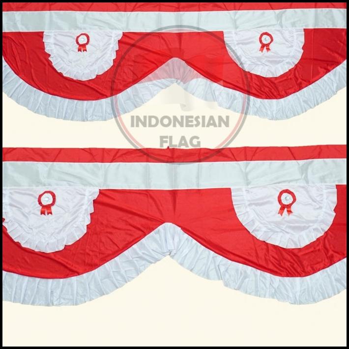 Bendera Merah Putih Rumbai 10 Gelombang 10 Meter